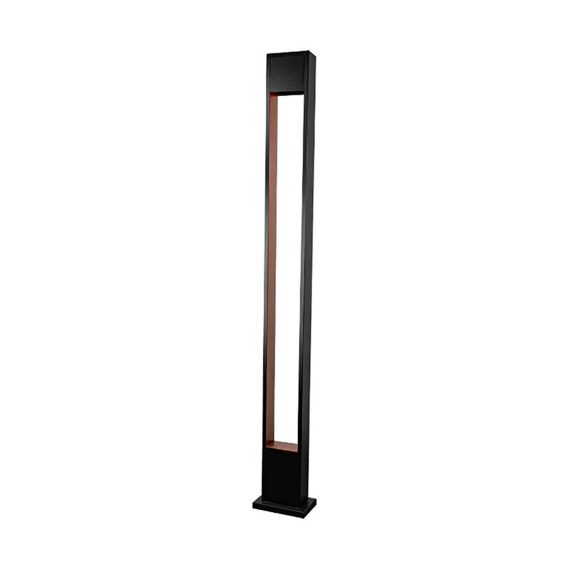 BLUMENAU - Poste Técnica acero negro y café  2,1m IP 44 2 luces E27
