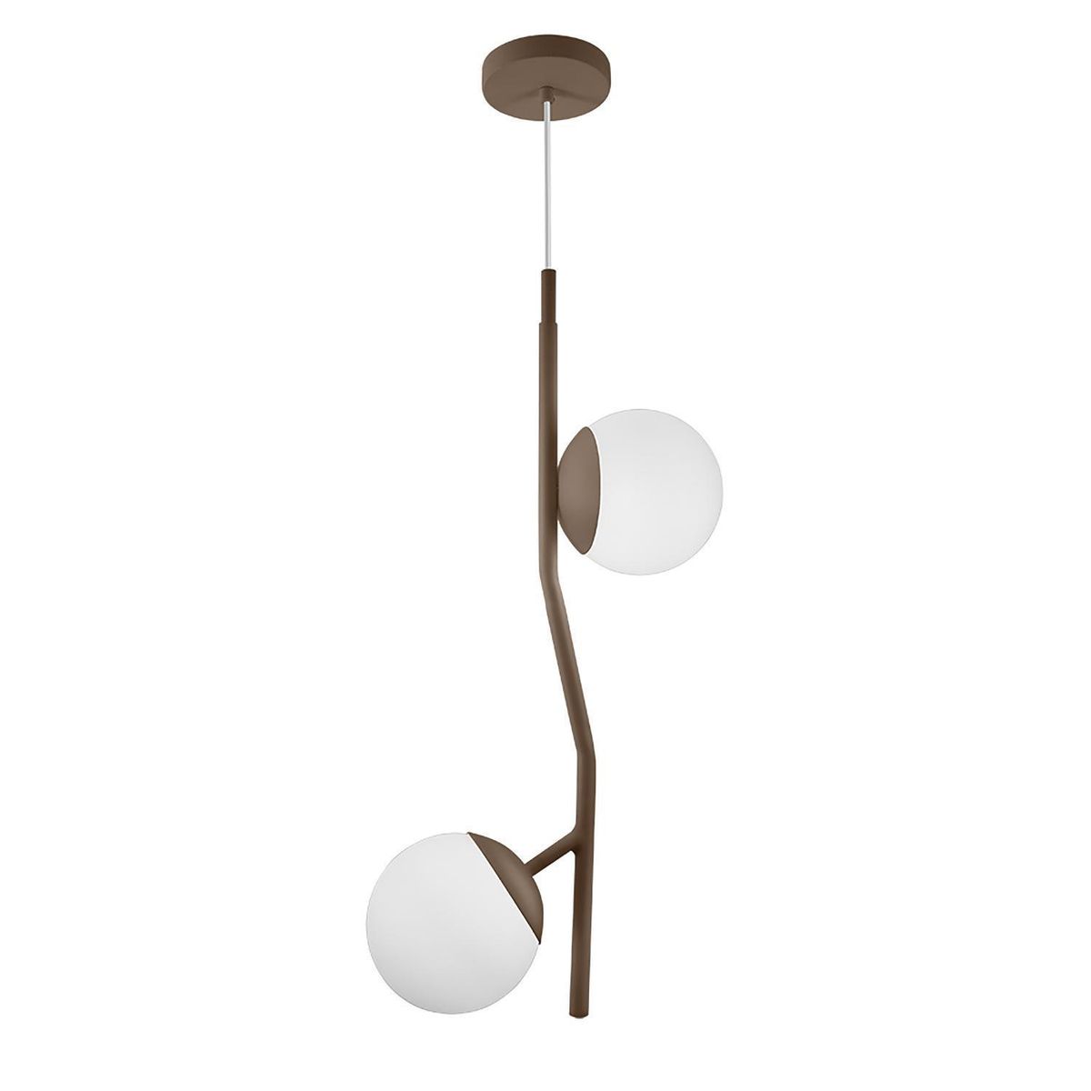 BLUMENAU - Lámpara Colgante Flora 2 Luces Metal Dorado