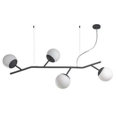 Lmpara colgante Flora Horizontal Negra 950mm empavonada 4 luces G9