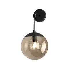 BLUMENAU - Apliqué Globo 1 Luz Aluminio Negro