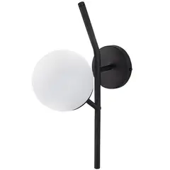 BLUMENAU - Apliqué Flora negra acero 450mm vidrio empavonado 1 luz G9