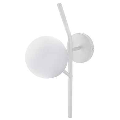 Apliqu Flora blanca acero 450mm vidrio empavonado 1 luz G9