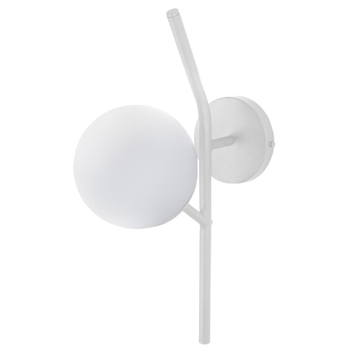 BLUMENAU - Apliqué Flora 1 Luz Vidrio Blanco 45 cm