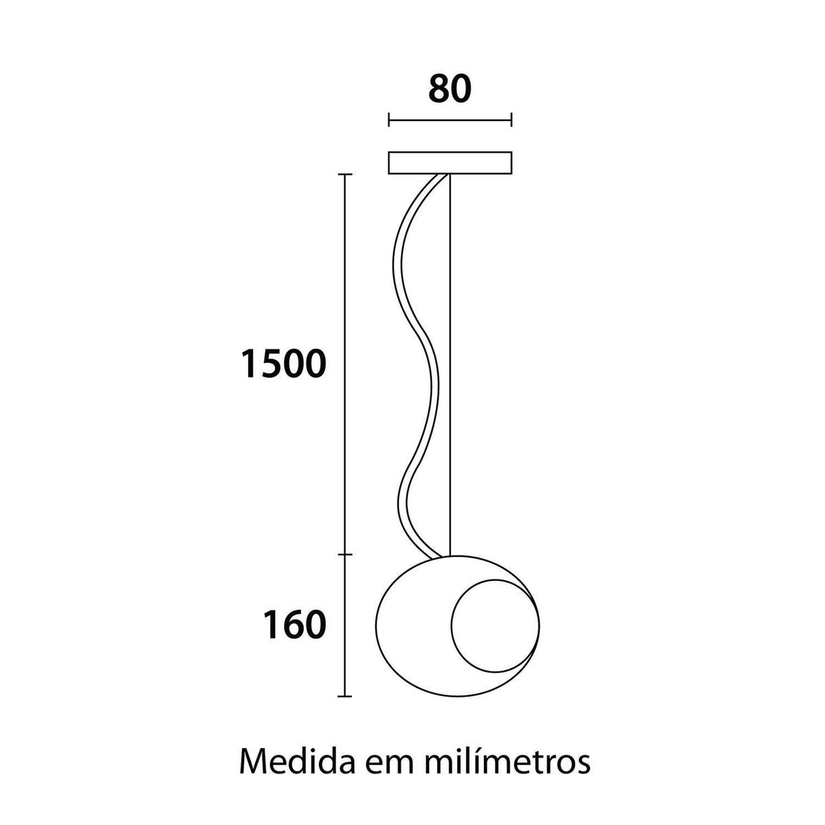 BLUMENAU - Lámpara Colgante Oca 1 Luz Aluminio Negro
