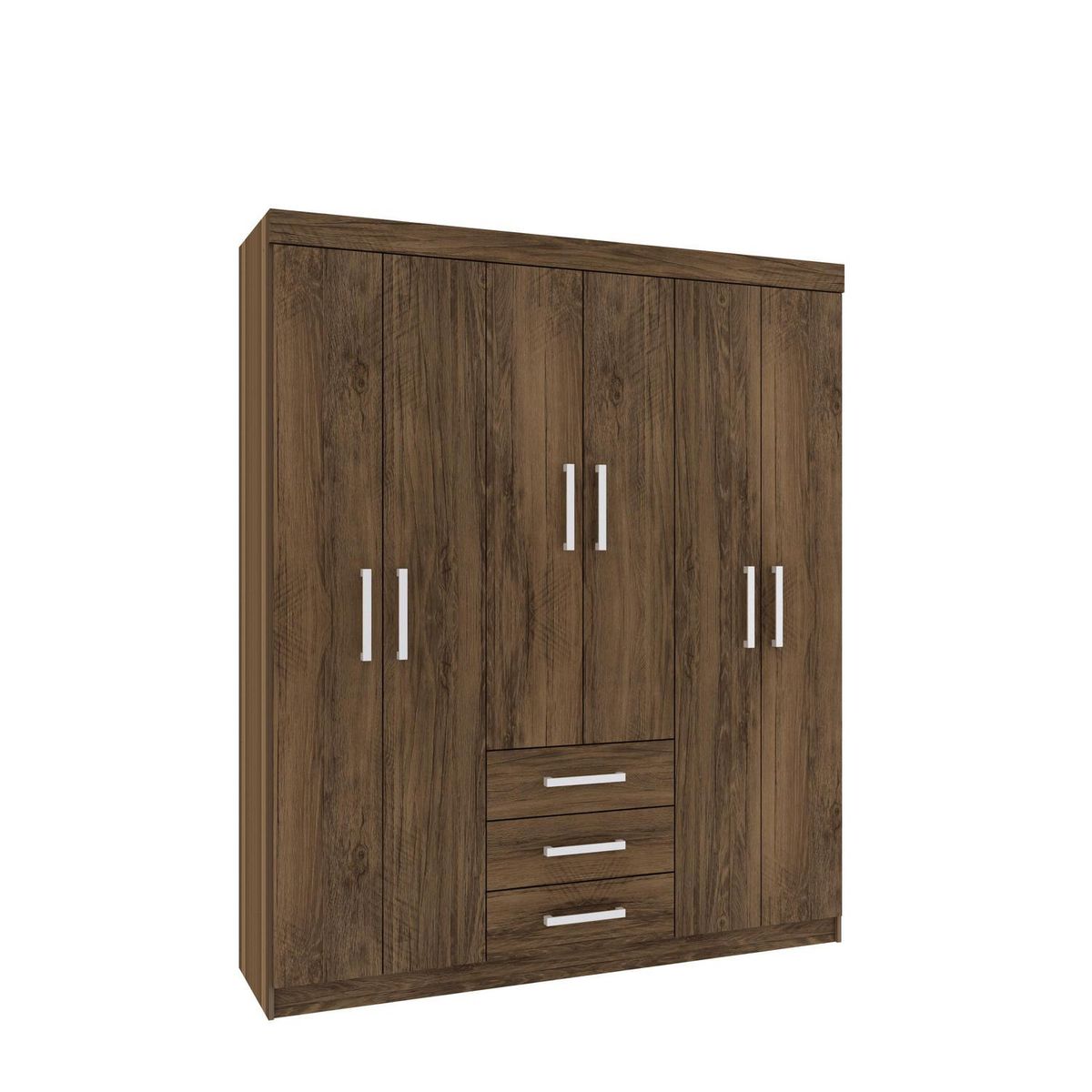 ALTAVISION - Clóset Fortaleza 6 Puerta(s) 3 Cajón(es) 4 Repisa(s) 162x180x40 cm Café