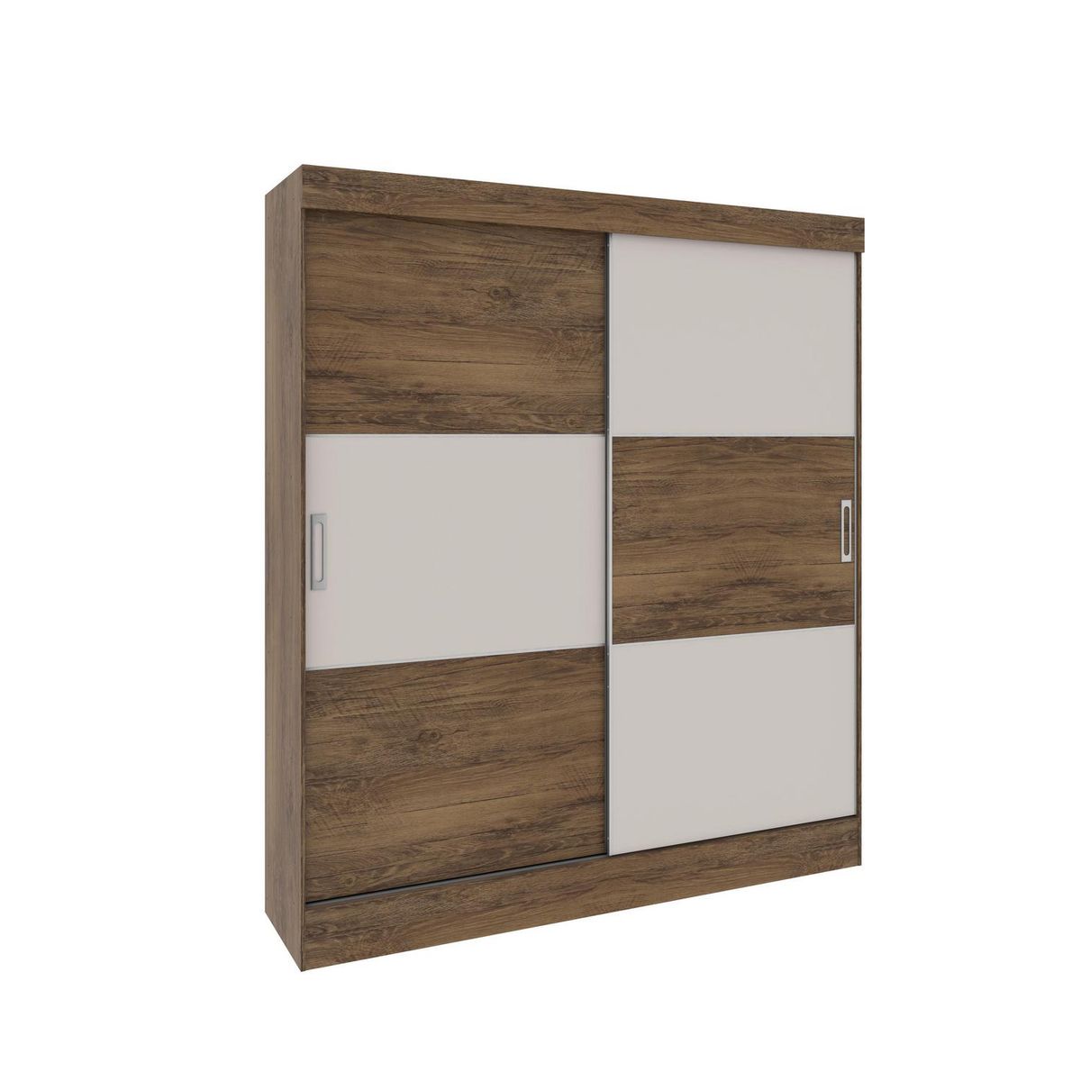 ALTAVISION - Clóset Pantanal 2 Puerta(s) 3 Cajón(es) 5 Repisa(s) 190x217x47 cm Café/Blanco