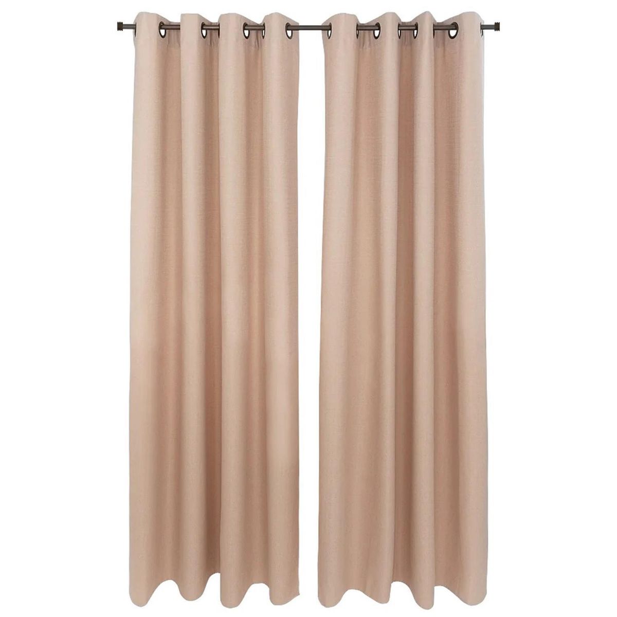 JOVIAL - Set cortina black out 2 paños text 140x220 cm crudo