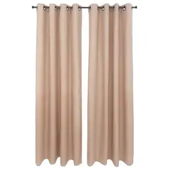 JOVIAL - Set cortina black out 2 paños text 140x220 cm crudo