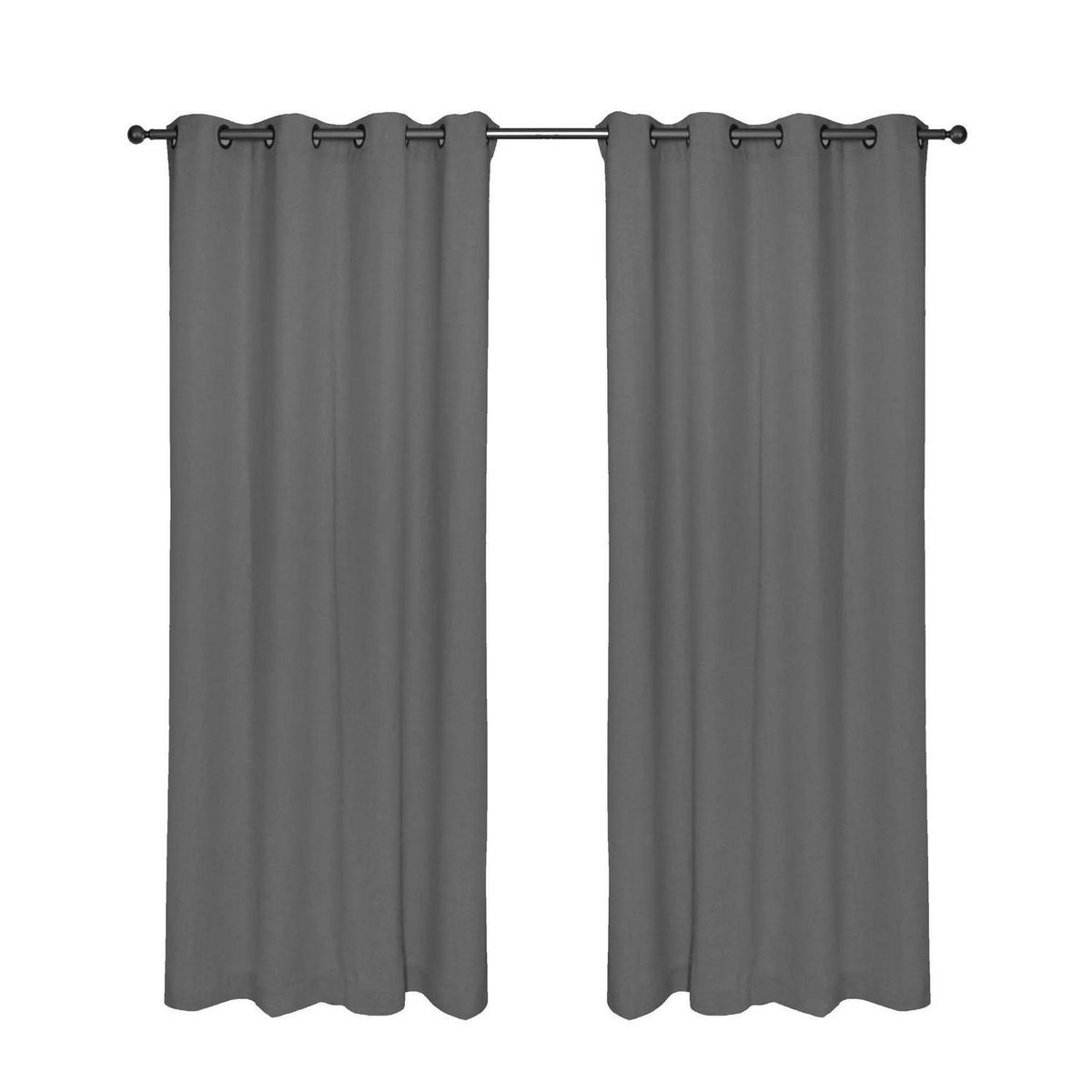 JOVIAL - Set cortina black out 2 paños text 140x220 cm gris