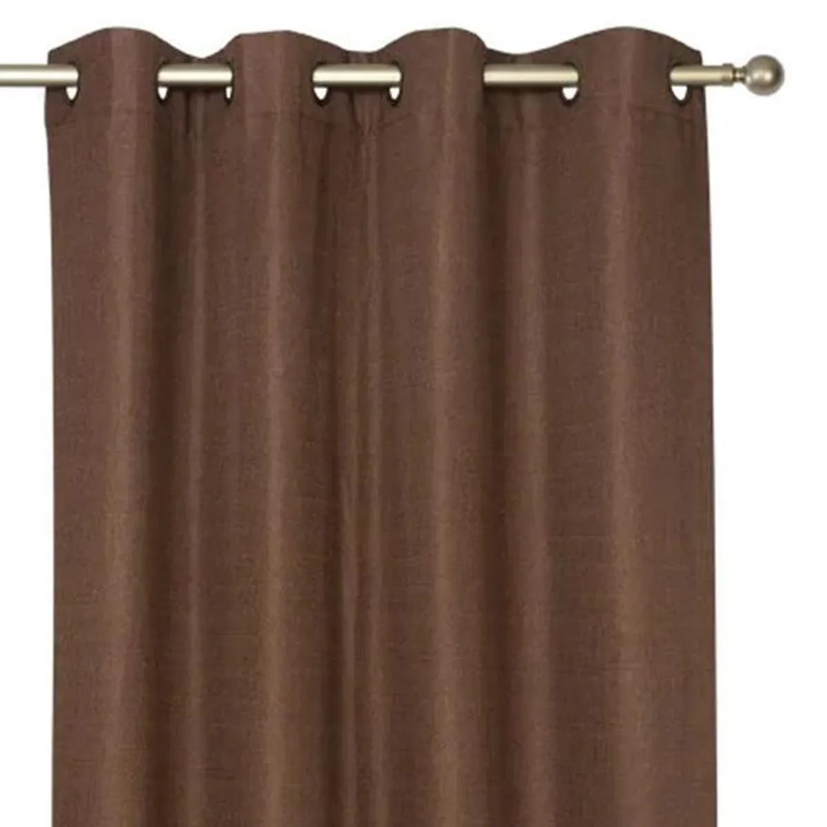 Set cortina black out 2 paños text 140x220 cm chocolate, marca JOVIAL - Foto 2