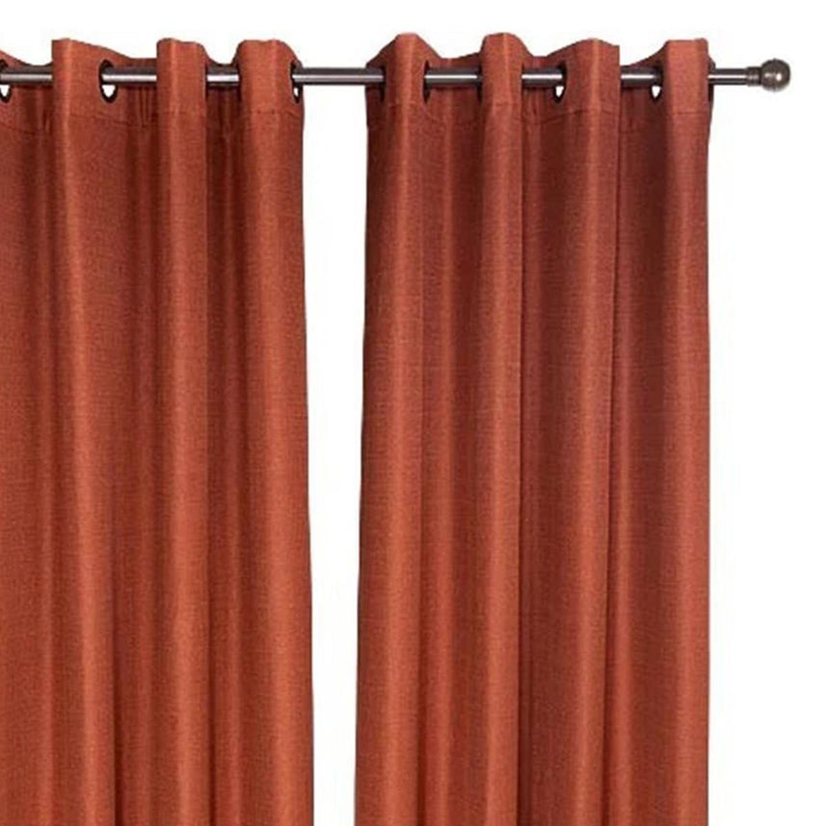 JOVIAL - Set cortina black out 2 paños text 140x220 cm terracota