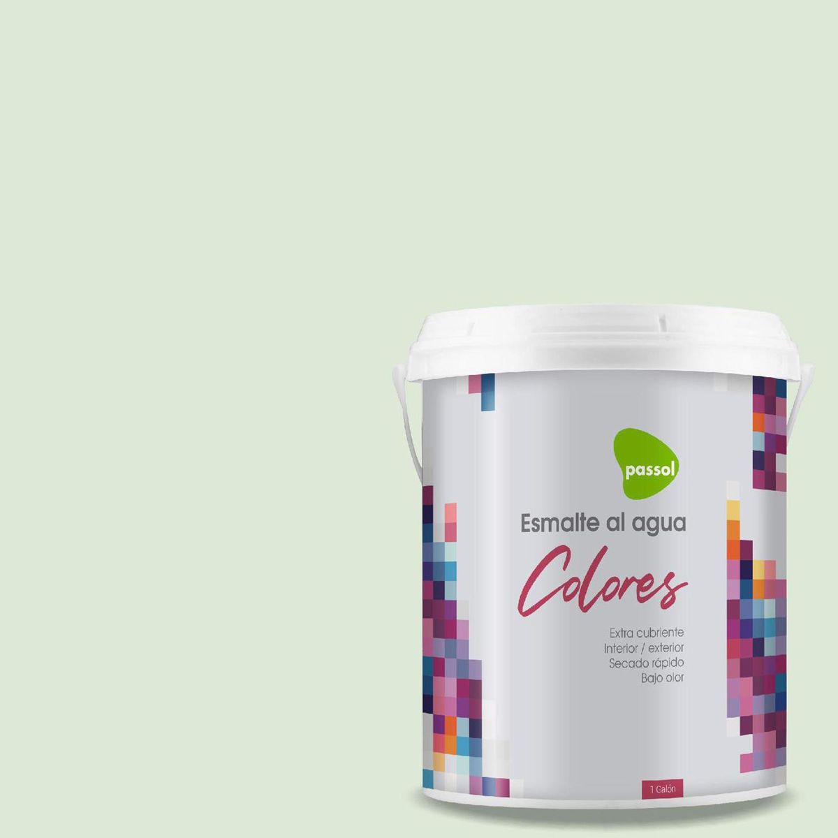 PASSOL - Esmalte al Agua Mate 1 galón(es) Blanco English Cucumb 