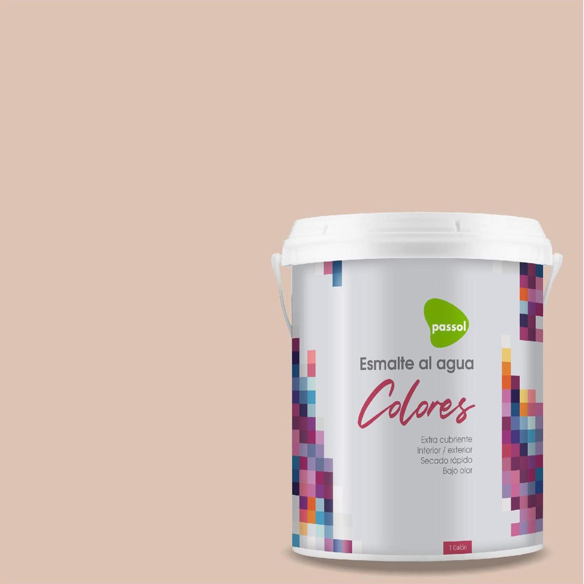 PASSOL - Esmalte al Agua 1 galón(es) Mate Rosado Angora