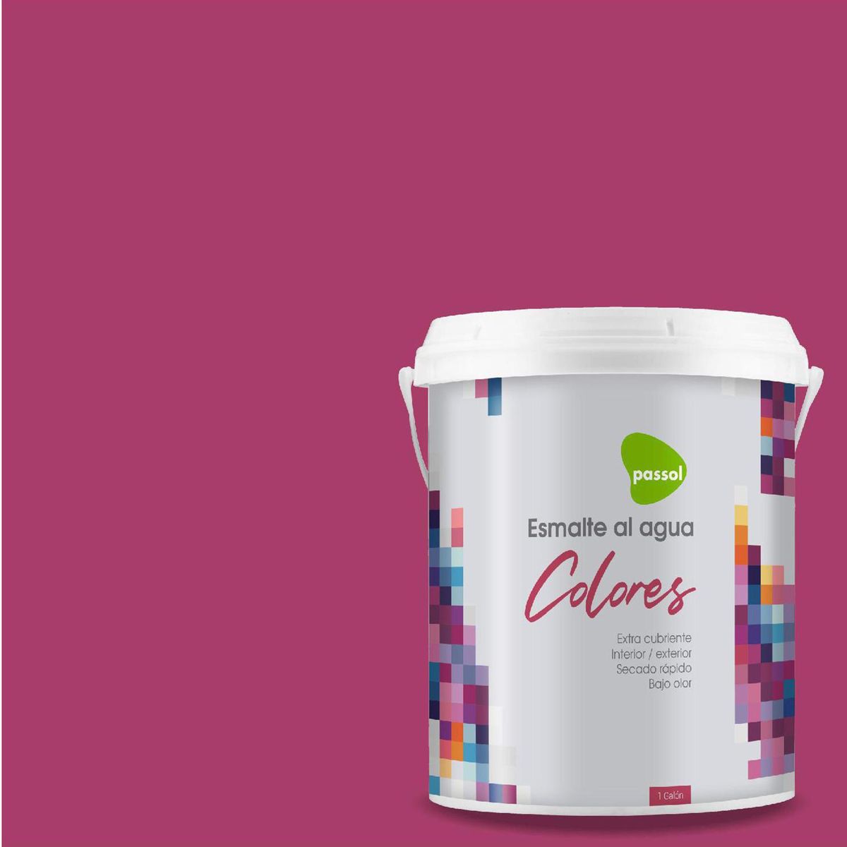 PASSOL - Esmalte al Agua 1 galón(es) Mate Rosado Rasberry Sorbt