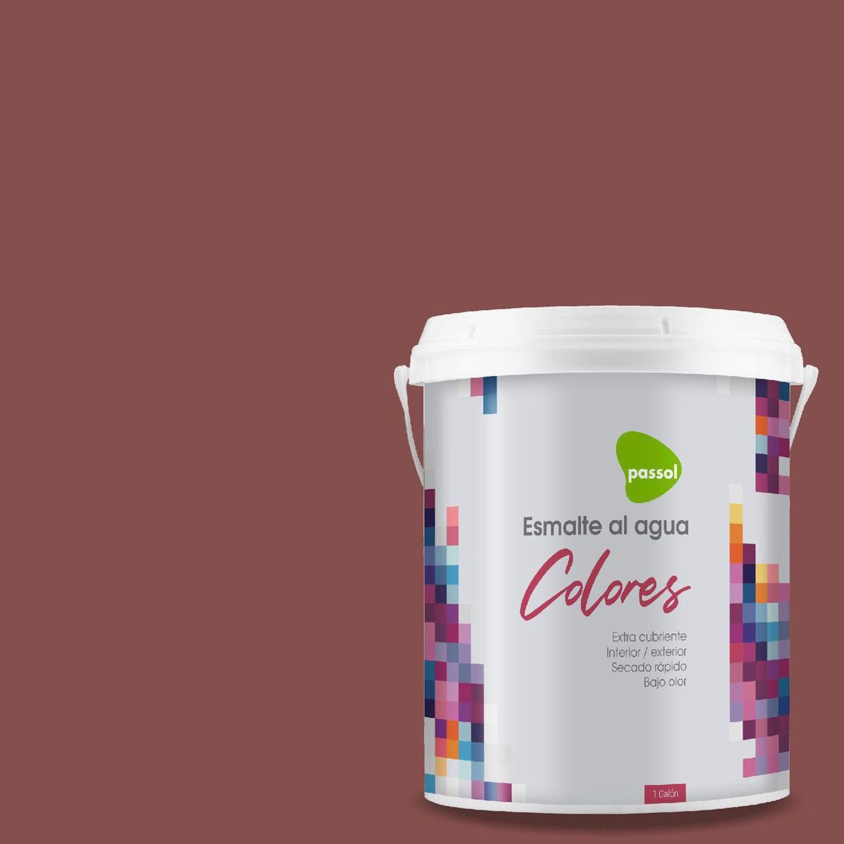 PASSOL - Esmalte al Agua 1 galón(es) Mate Café Chocolate Dght
