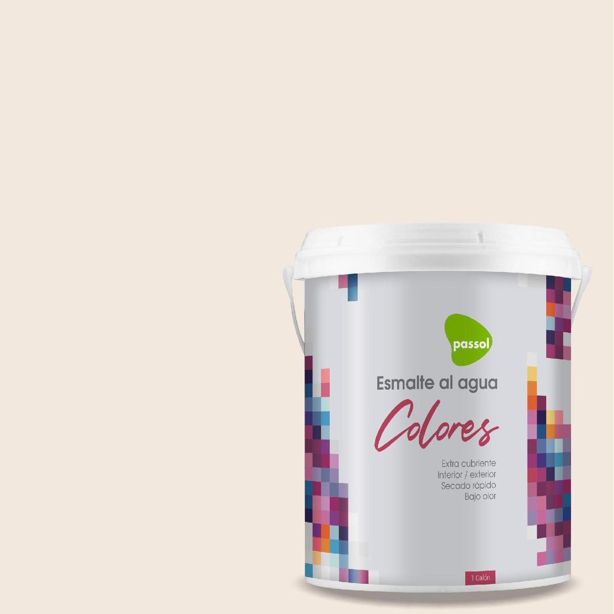 PASSOL - Esmalte al Agua 1 galón(es) Mate Blanco Apricot Blush