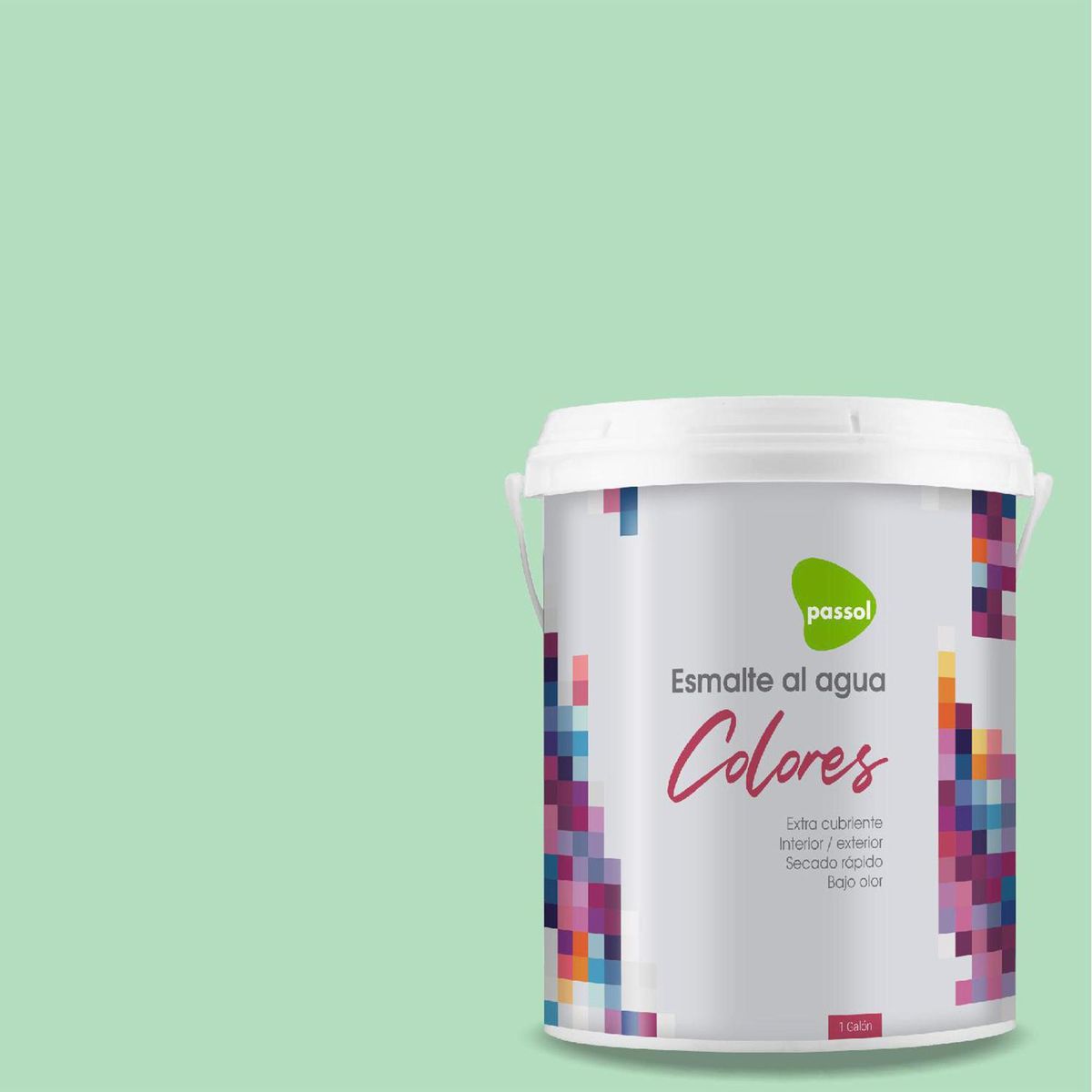 PASSOL - Esmalte al Agua 1 galón(es) Mate Verde Mystic Cove