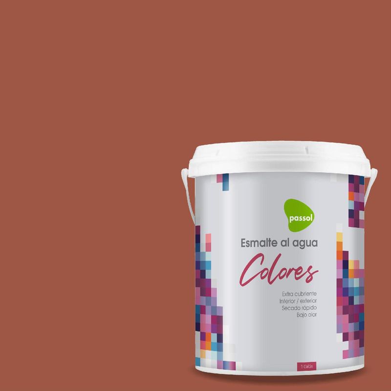 PASSOL - Esmalte al Agua Mate 1 galón(es) Café Autumn Leaf