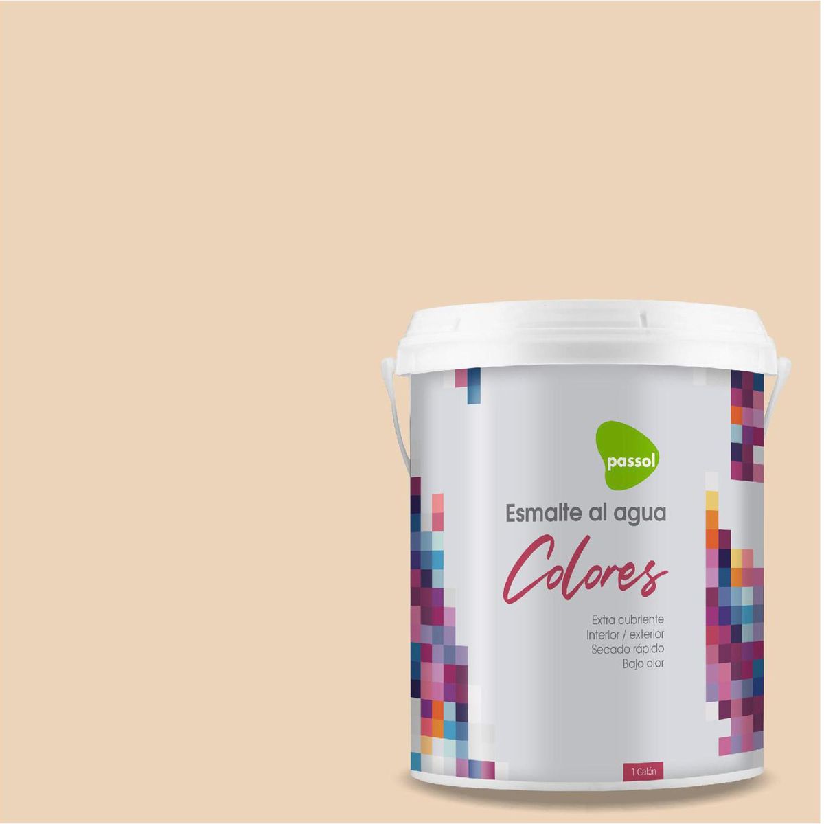 PASSOL - Esmalte al Agua 1 galón(es) Mate Beige Pueblo
