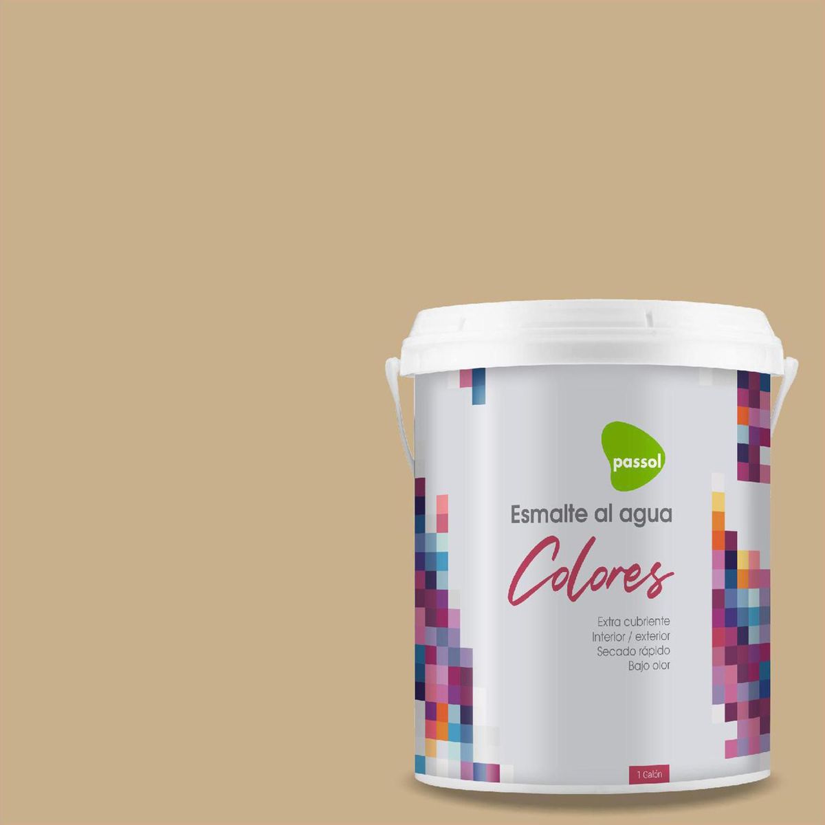 PASSOL - Esmalte al Agua 1 galón(es) Mate Café Hacienda