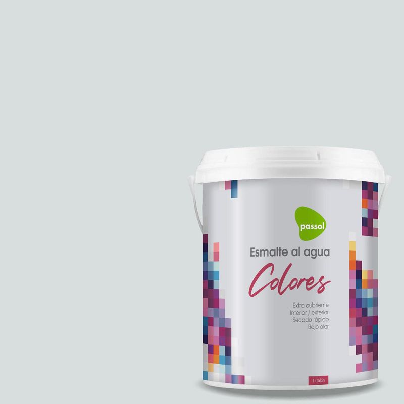 PASSOL - Esmalte al Agua Mate 1 galón(es) Gris Miranda