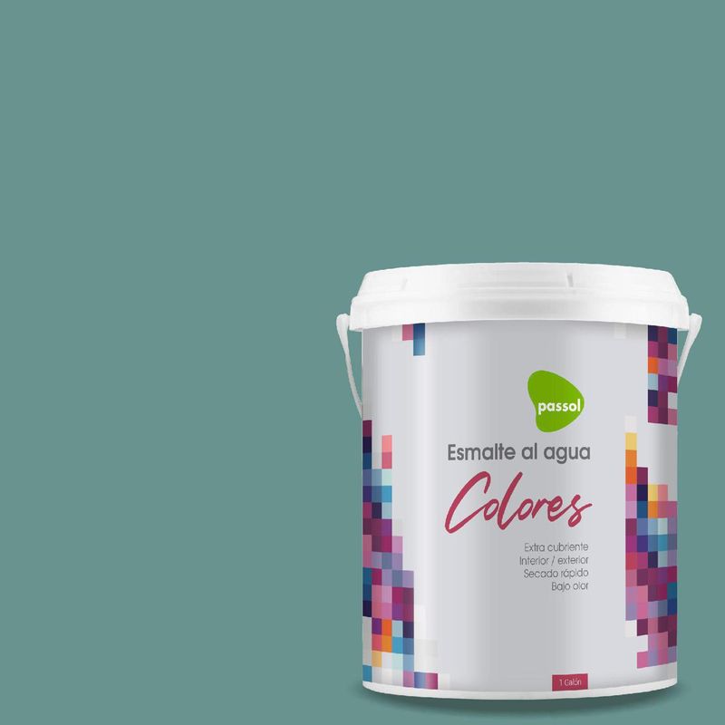 PASSOL - Esmalte al Agua Mate 1 galón(es) Celeste Balsam