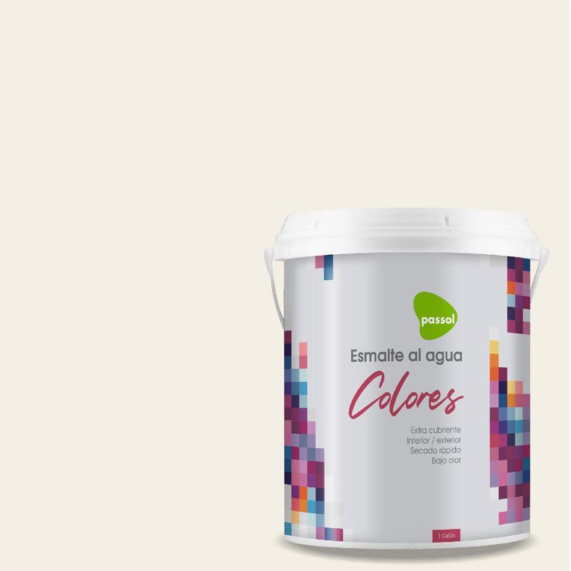 PASSOL - Esmalte al Agua Mate 1 galón(es) Blanco Desert Sand