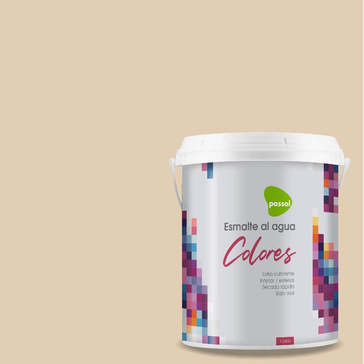 PASSOL - Esmalte al Agua 1 galón(es) Mate Beige Light Camel