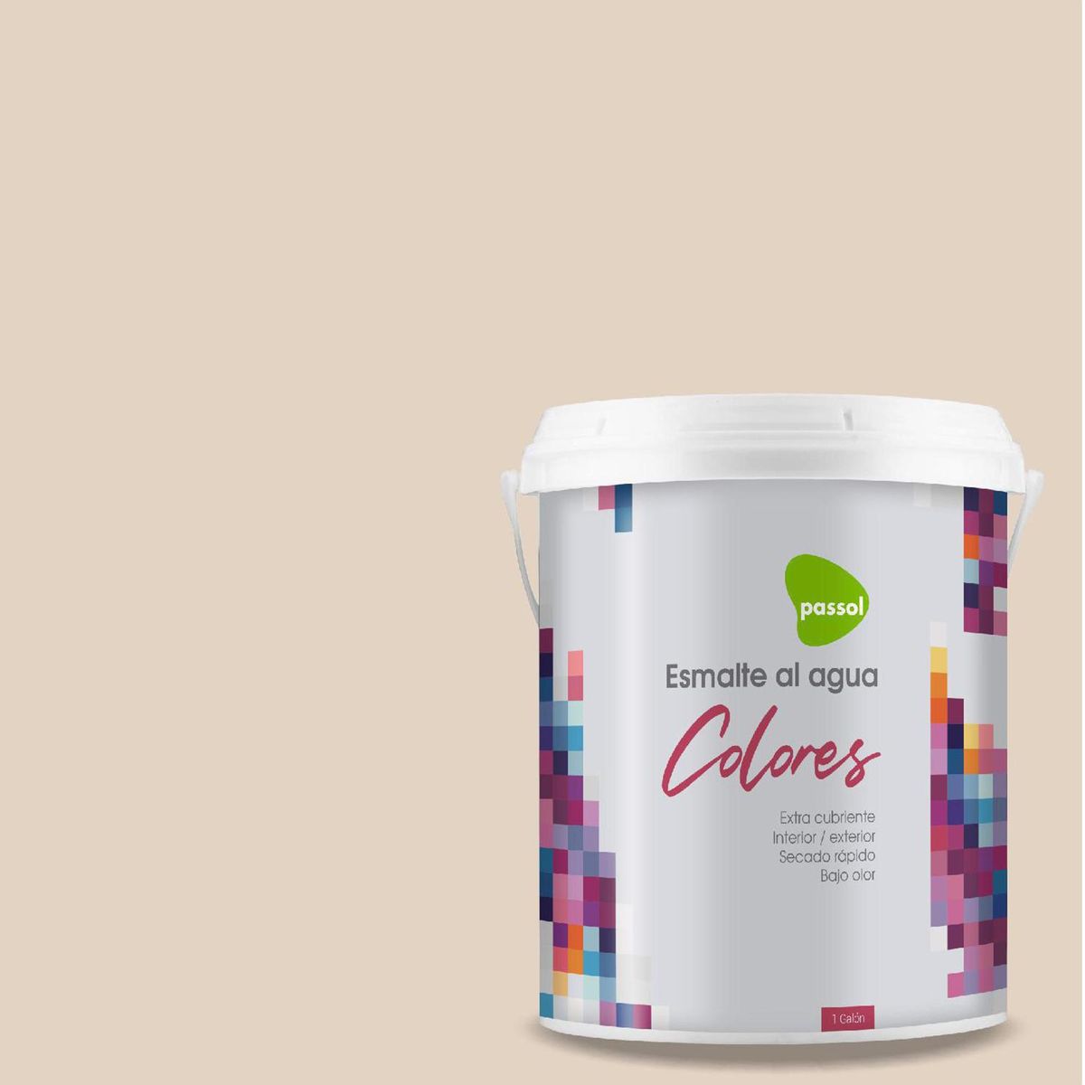 PASSOL - Esmalte al Agua 1 galón(es) Mate Beige Nude