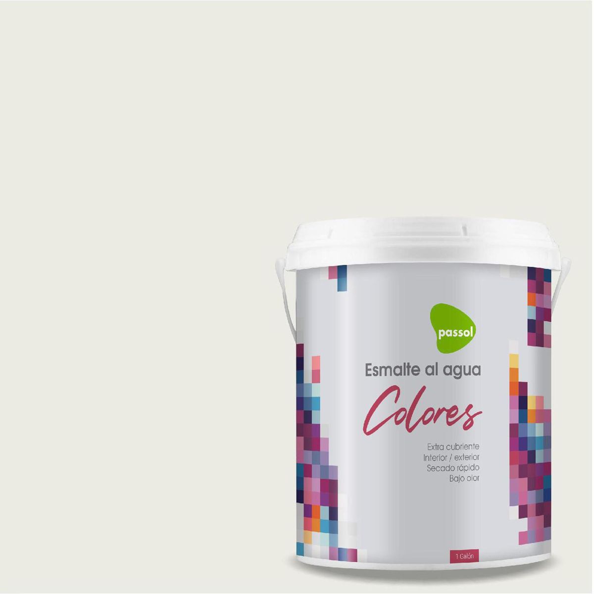 PASSOL - Esmalte al Agua 1 galón(es) Mate Blanco White On White