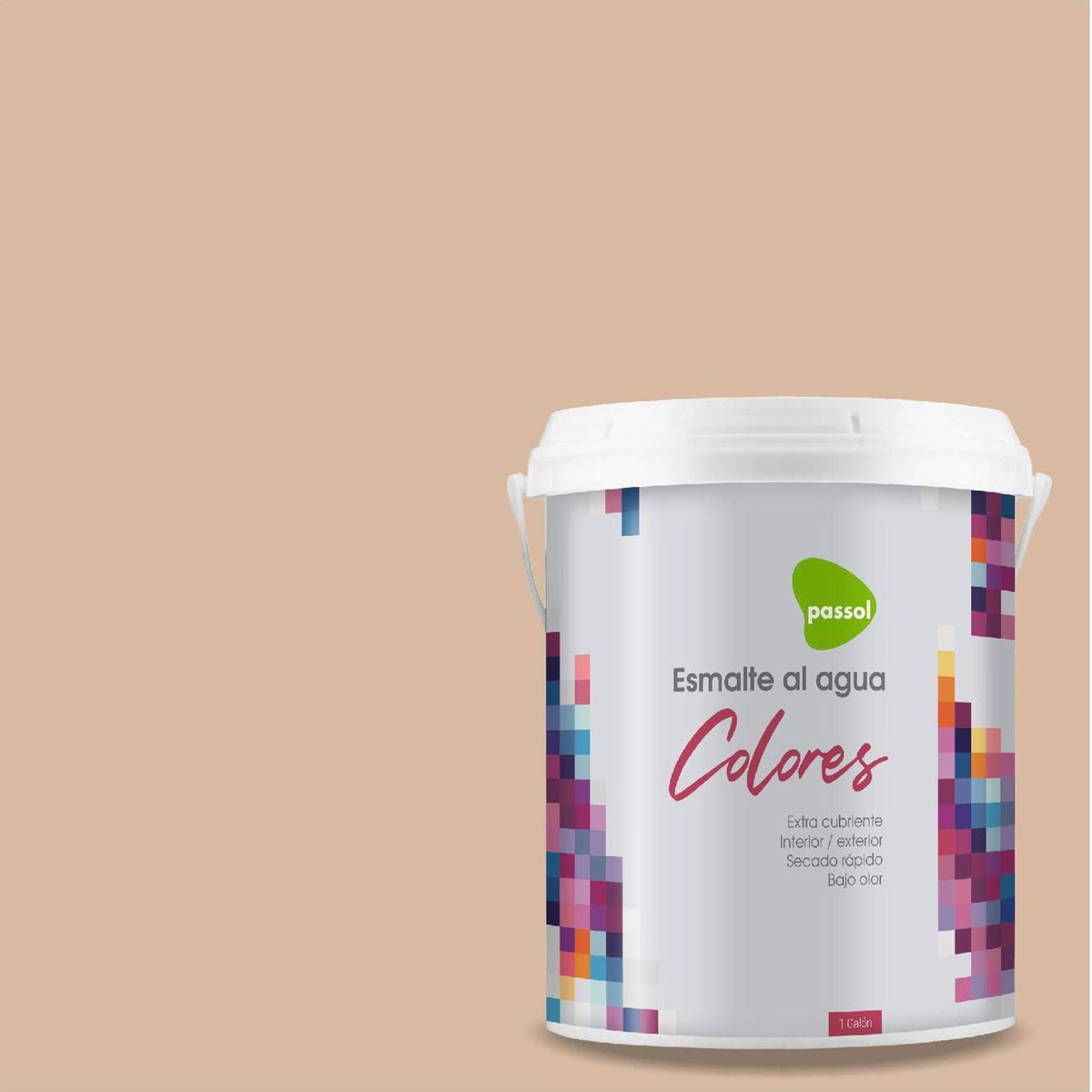 PASSOL - Esmalte al Agua 1 galón(es) Mate Café Suede Tan
