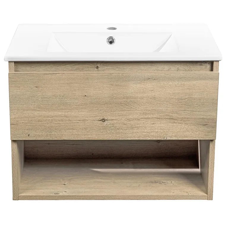 Kit Mueble Belle 60x46 + Cubierta color nogal