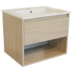 STRETTO - Kit Mueble Zoé 70x46 + Cubierta color acácia