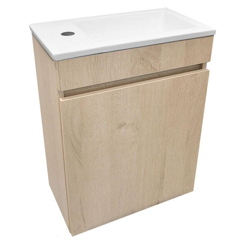 STRETTO - Kit Mueble Petit 46x26 + Cubierta color nogal