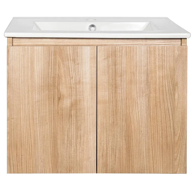 Kit Mueble Ermes 60x46 + Cubierta. Color Nogal