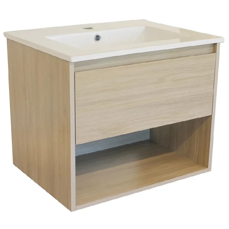 Kit Mueble Zoé 60x46 + Cubierta color acácia