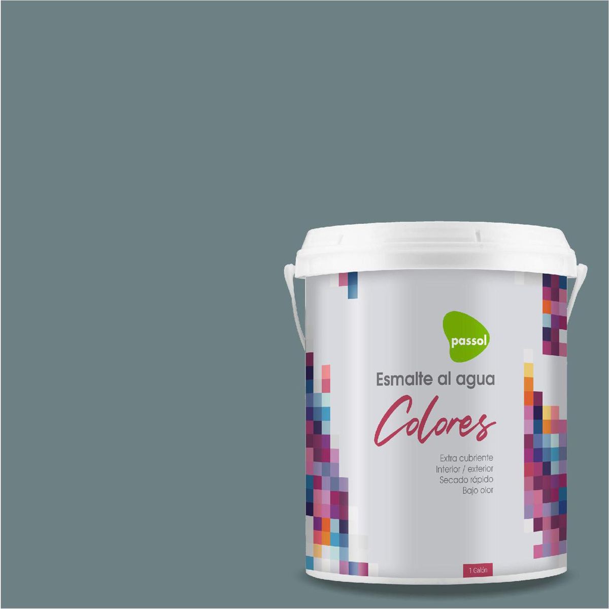 PASSOL - Esmalte al Agua 1 galón(es) Mate Gris Florida Evergl