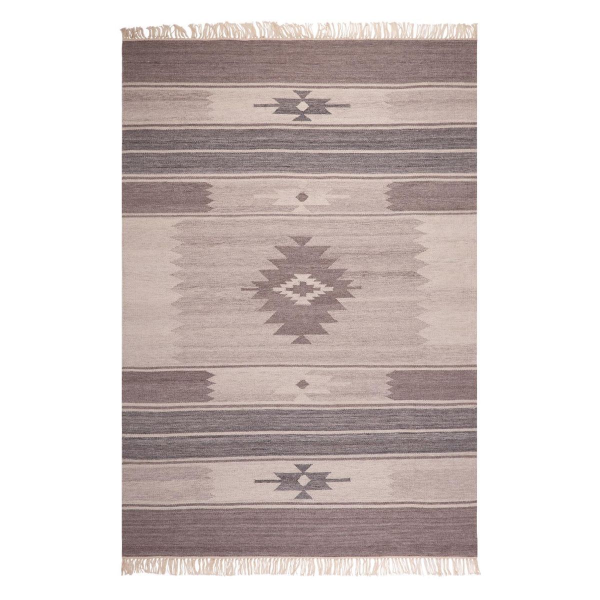 DIB - Alfombra Grande Handw Eco Ethnic 190x290 cm Plástico Taupe