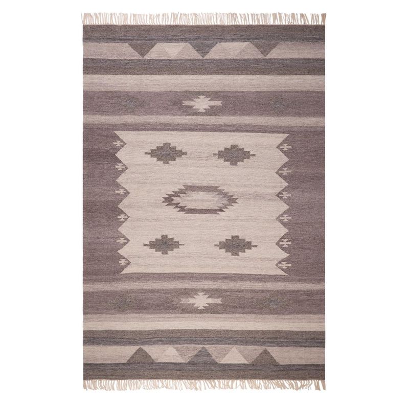 DIB - Alfombra Grande Handw Eco Ethnic 190x290 cm Plástico Taupe