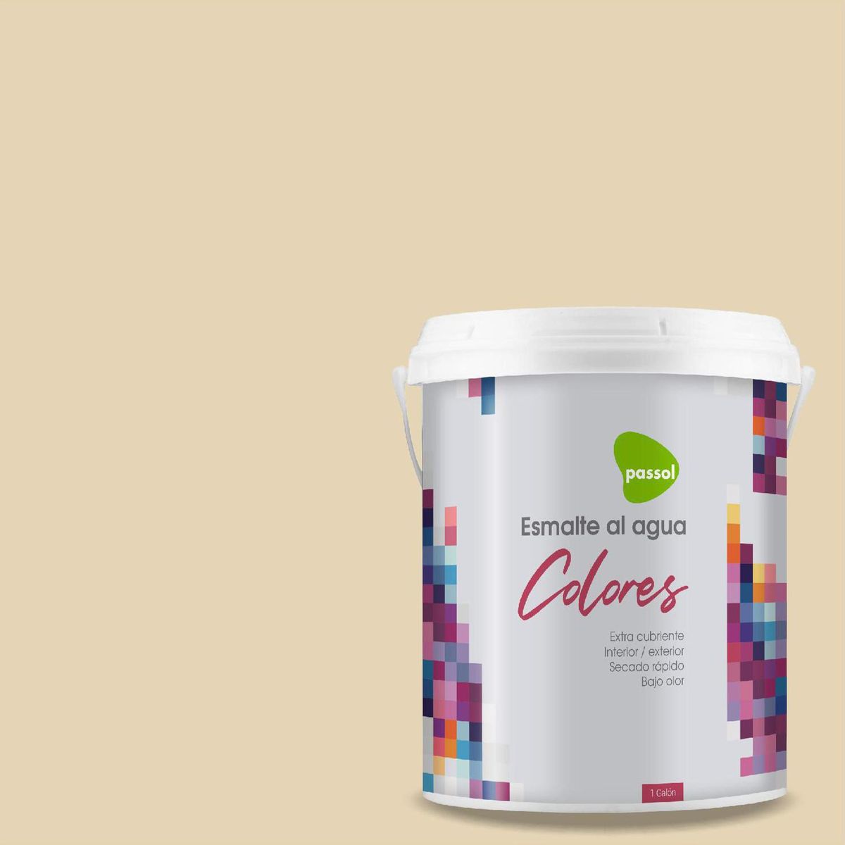 PASSOL - Esmalte al Agua 1 galón(es) Mate Beige Sea Oats