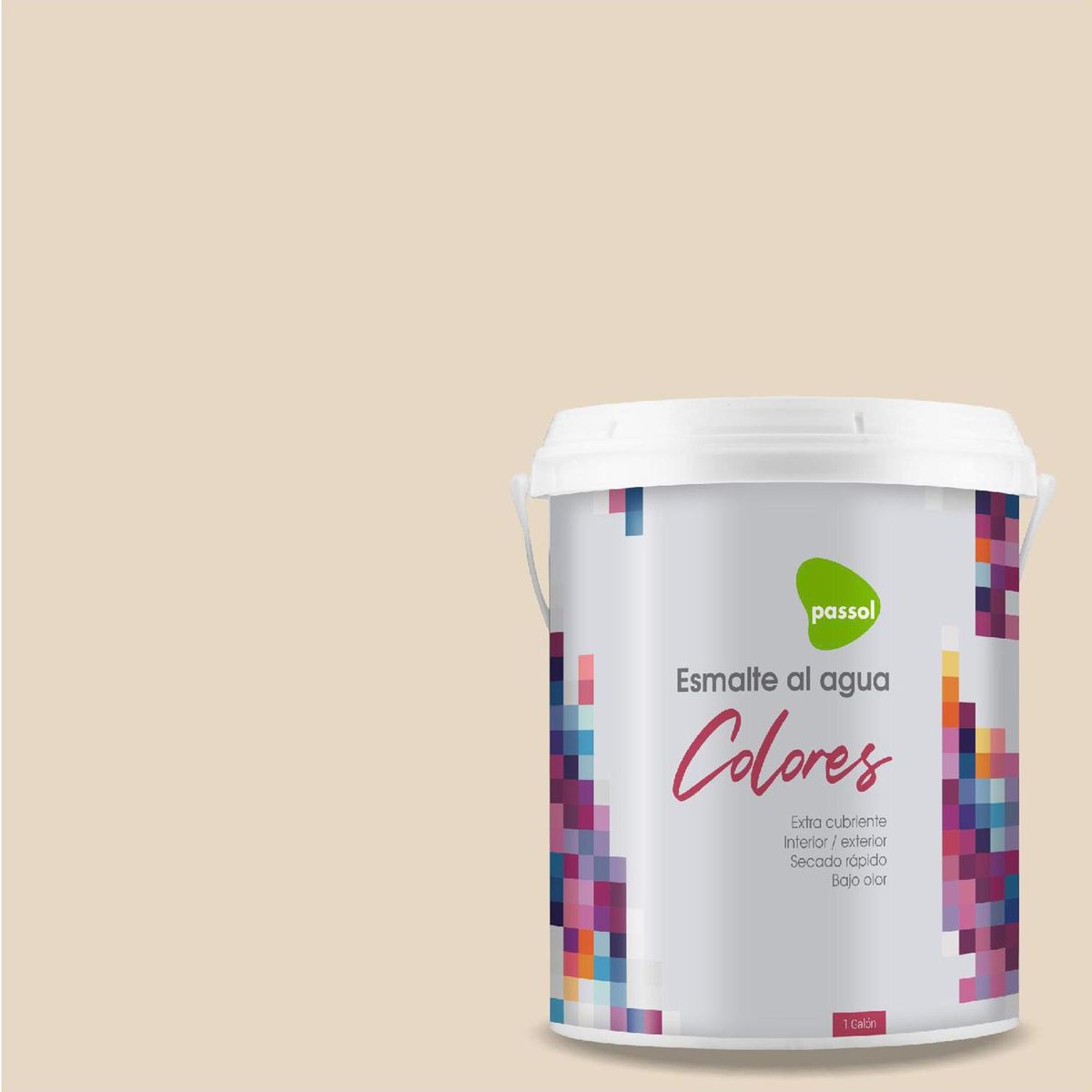 PASSOL - Esmalte al Agua 1 galón(es) Mate Beige Almond Sand