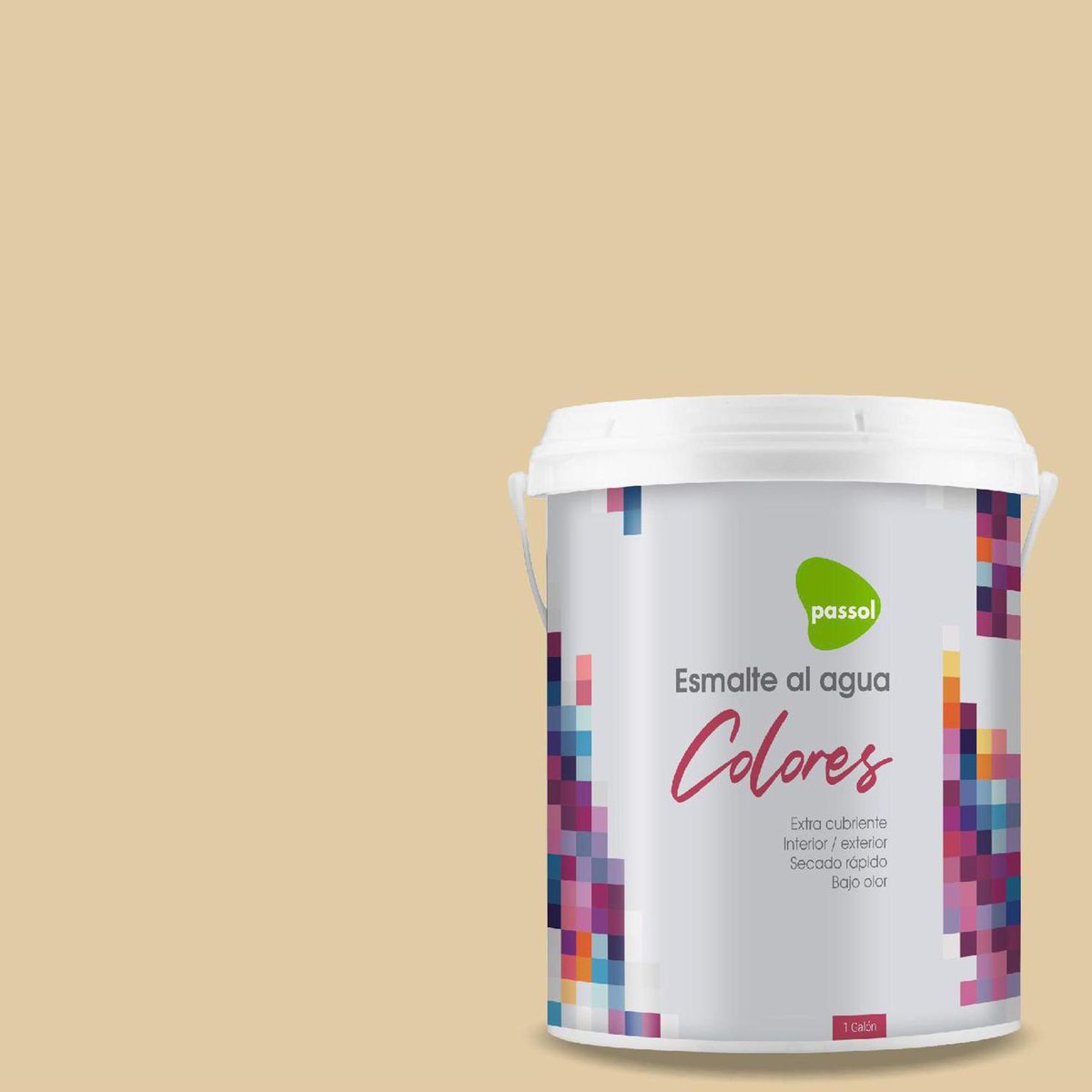 PASSOL - Esmalte al Agua 1 galón(es) Mate Café Flax Straw