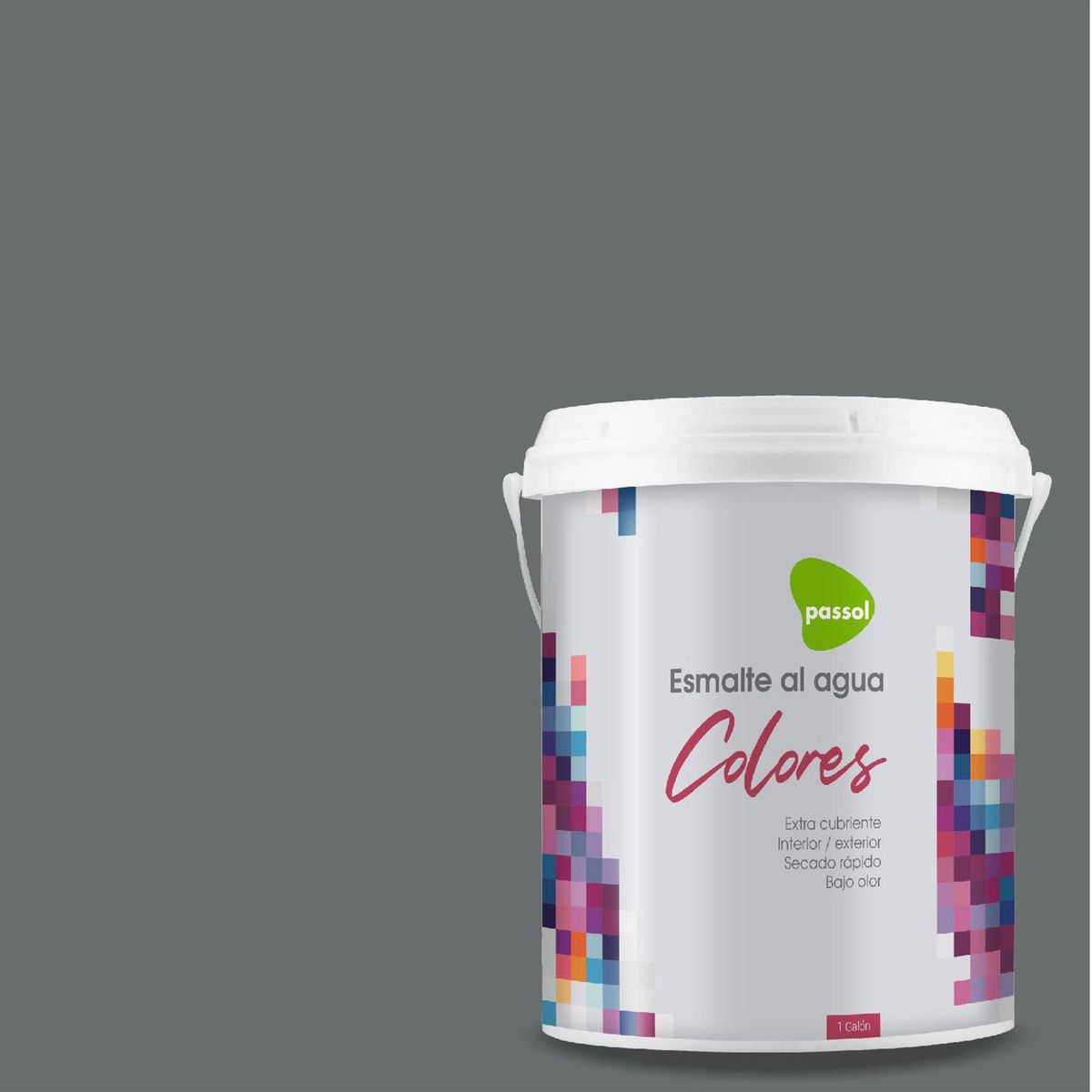 PASSOL - Esmalte al Agua 1 galón(es) Mate Gris Abyss