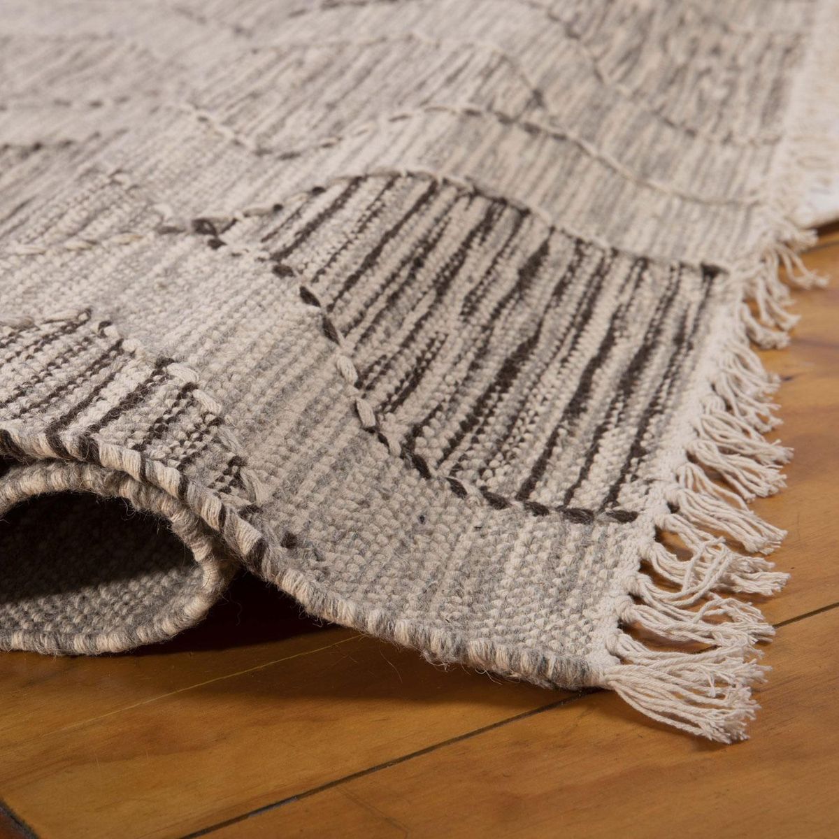 DIB - Alfombra Handw Natural 160x230 cm Lana Gris