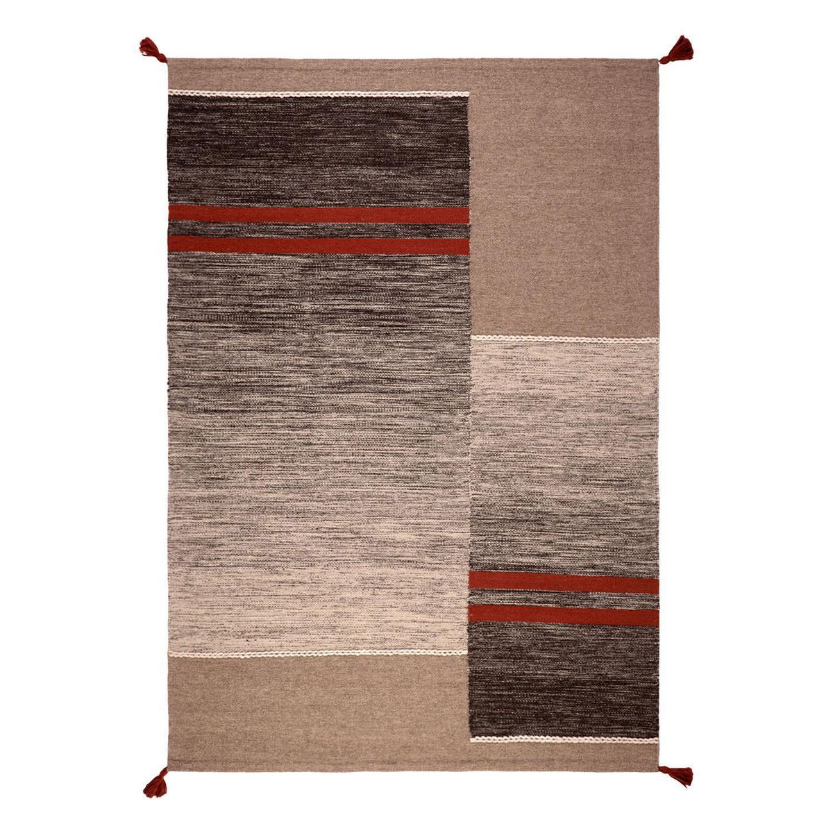DIB - Alfombra Grande Handw Wool Line 190x290 cm Lana Café