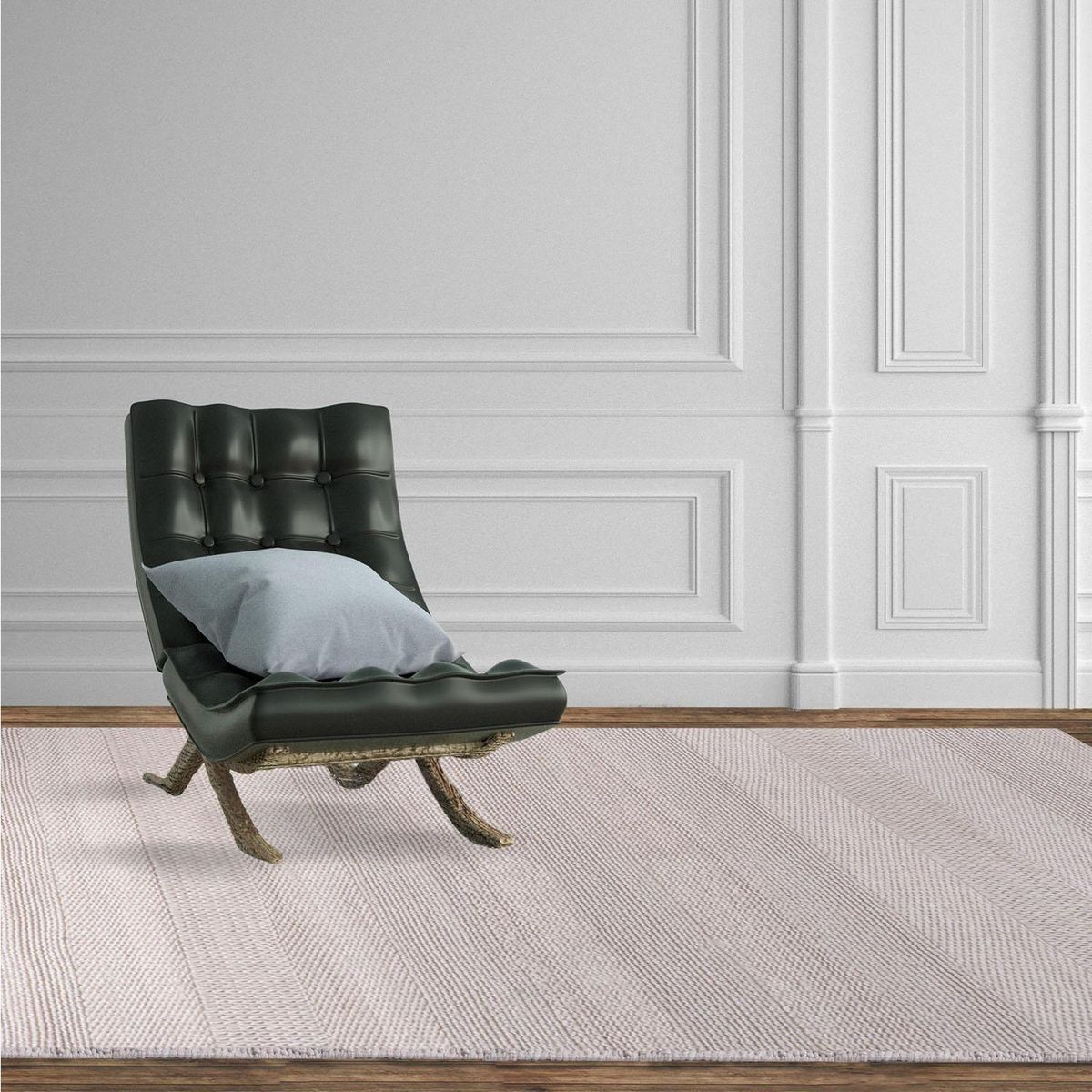 DIB - Alfombra Grande Handw Verona 190x290 cm Lana Rosa