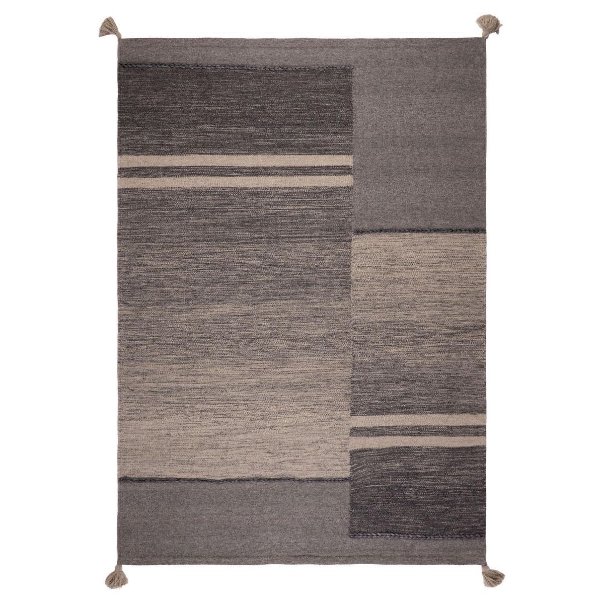 DIB - Alfombra Grande Handw Wool Line 190x290 cm Lana Gris