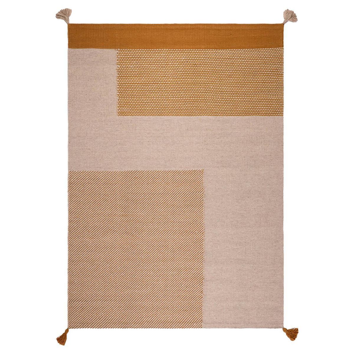 DIB - Alfombra Grande Handw Wool Style 190x290 cm Lana Amarillo