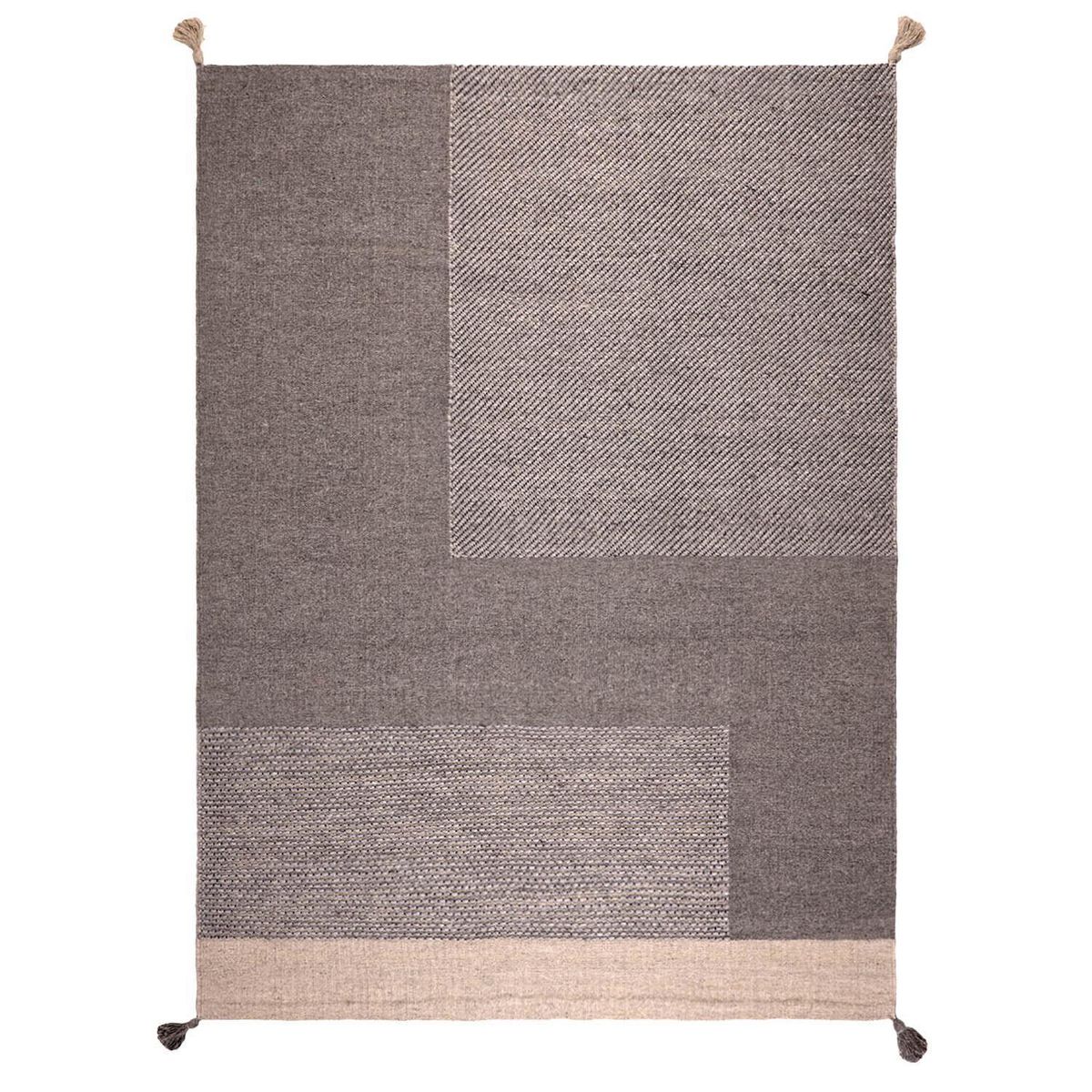 DIB - Alfombra Grande Handw Wool Style 240x340 cm Lana Gris