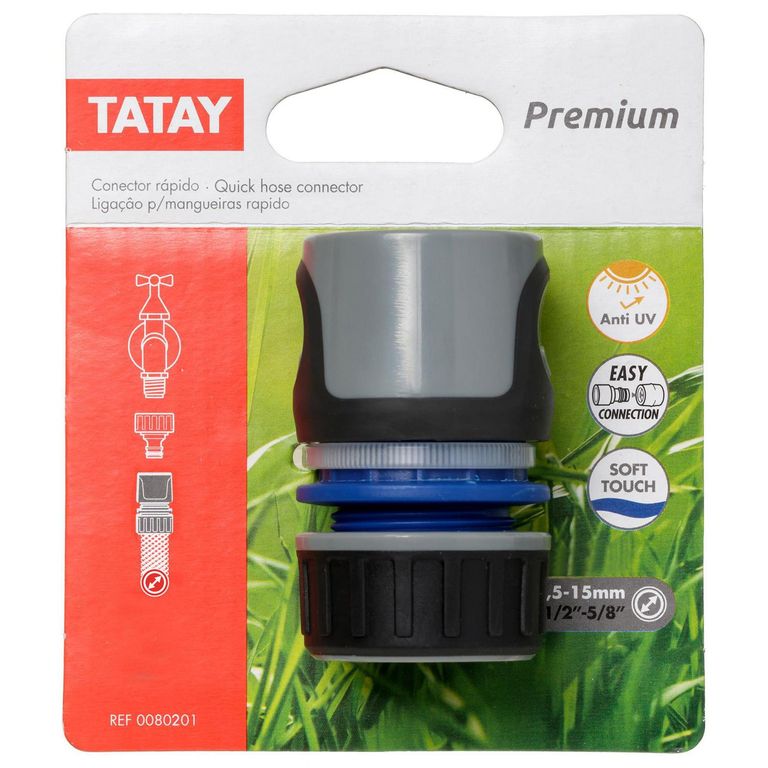 Conector rápido stop 1/2-5/8" Premium